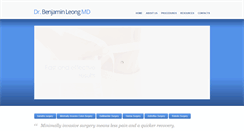 Desktop Screenshot of drleongmd.com